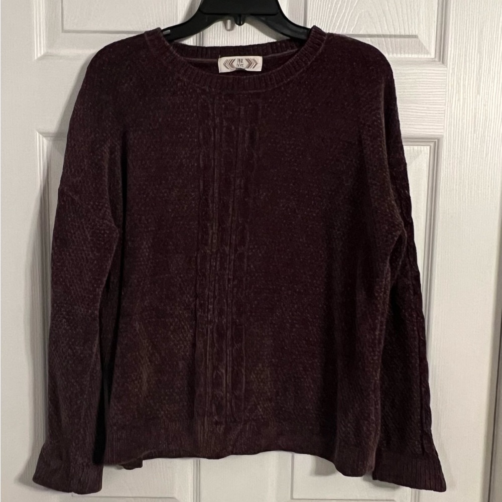 Pink Rose Women Purple Pullover Sweater Medium